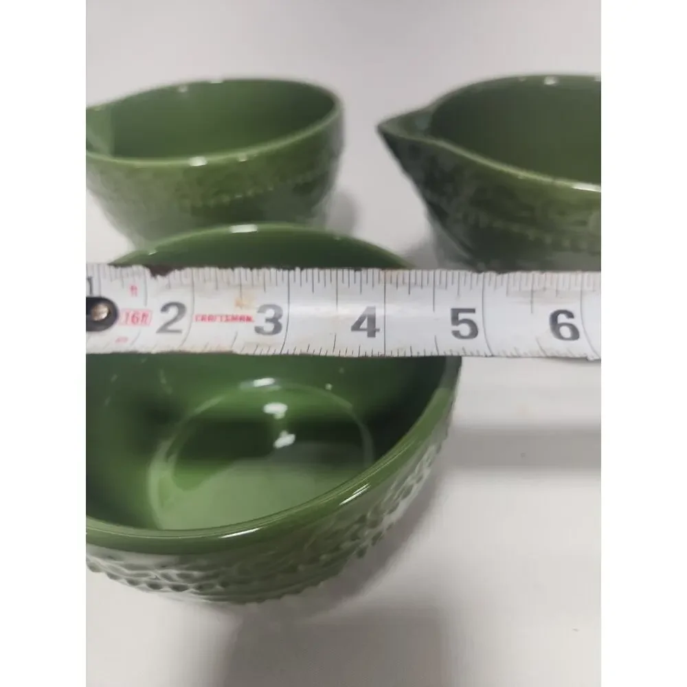 Temp-tations by Tara Old World Green Nesting Batter Mixing Bowls Set of 3 1.5QT